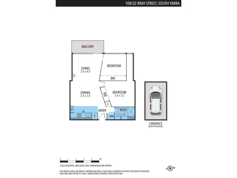 108/32 Bray Street, South Yarra VIC 3141 Floorplan