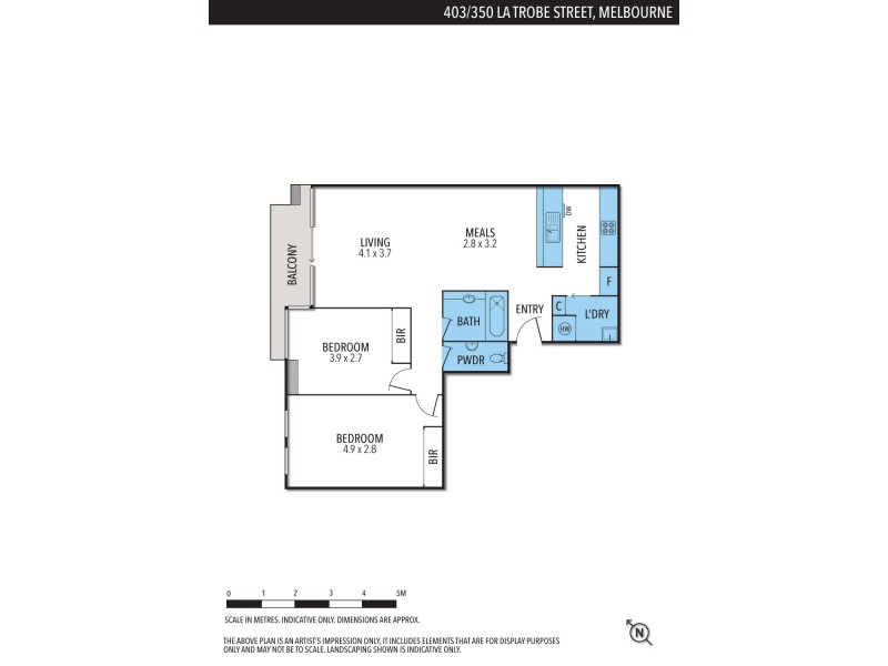 403/350 Latrobe St, Melbourne VIC 3000 Floorplan