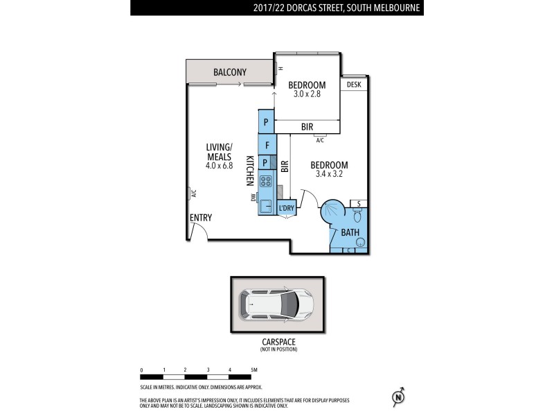 2017/22 Dorcas Street, South Melbourne VIC 3205 Floorplan