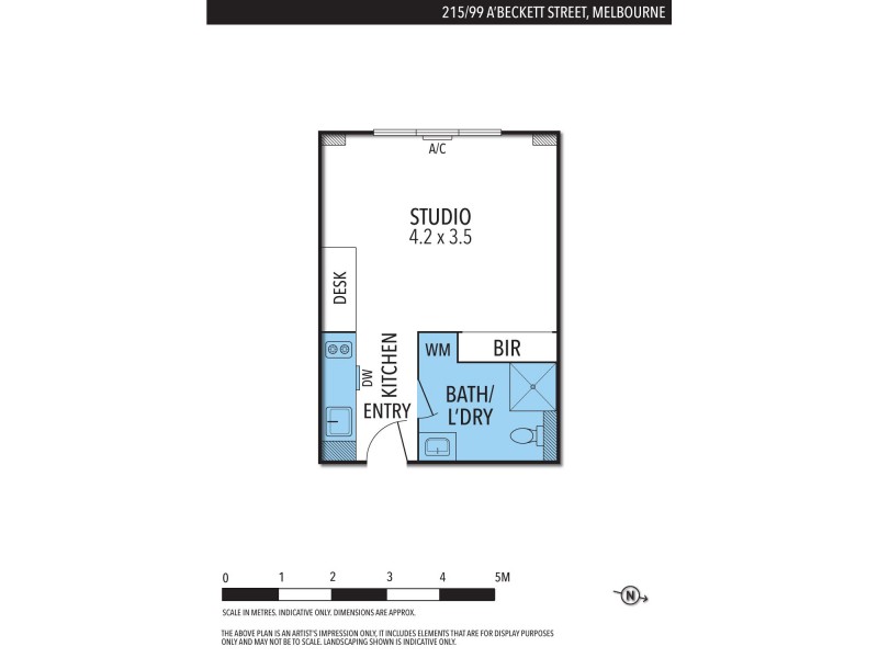 215/99 A’Beckett Street, Melbourne VIC 3000 Floorplan