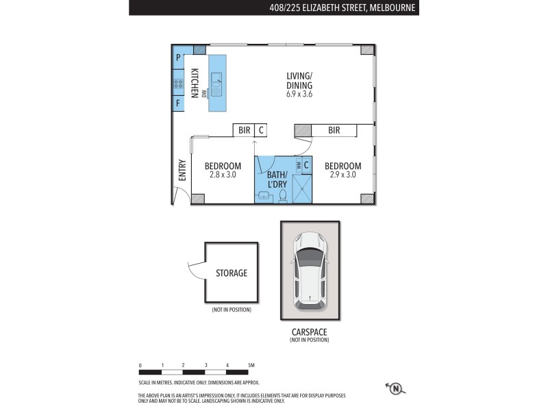 408/225 Elizabeth Street, Melbourne VIC 3000 Floorplan