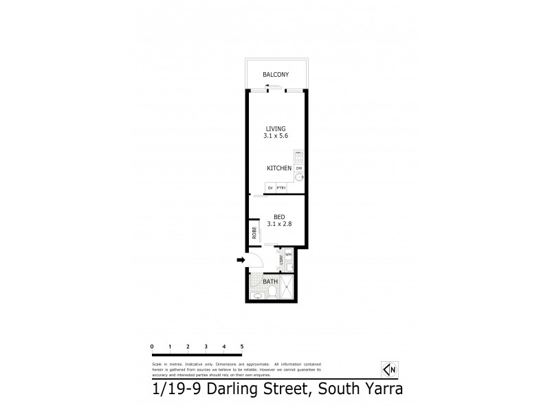 119/9 Darling Street, South Yarra VIC 3141 Floorplan