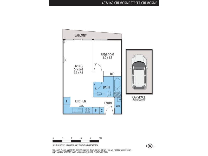 407/163 Cremorne Street, Richmond VIC 3121 Floorplan