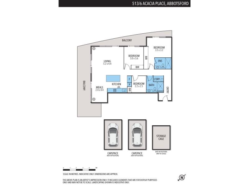 513/6 Acacia Place, Abbotsford VIC 3067 Floorplan