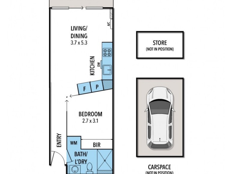 411/4 Acacia Place, Abbotsford VIC 3067 Floorplan