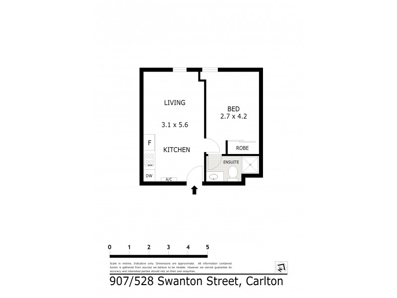 907/528 Swanston Street, Carlton VIC 3053 Floorplan