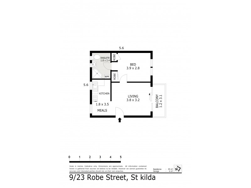 9/23 Robe Street, St Kilda VIC 3182 Floorplan