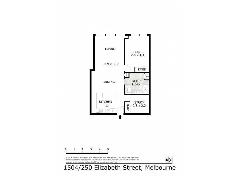 1504/250 Elizabeth Street, Melbourne VIC 3000 Floorplan