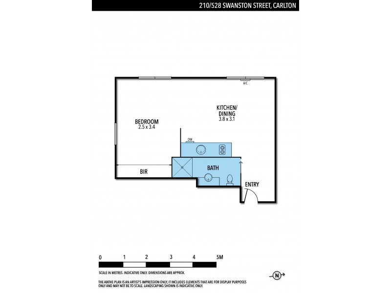 210/528 Swanston Street, Carlton VIC 3053 Floorplan