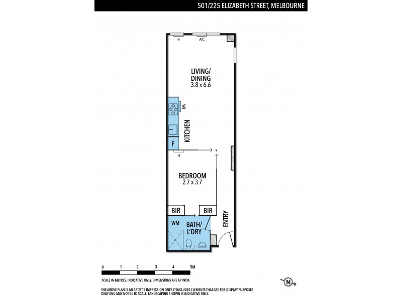 501/225 Elizabeth Street, Melbourne VIC 3000 Floorplan
