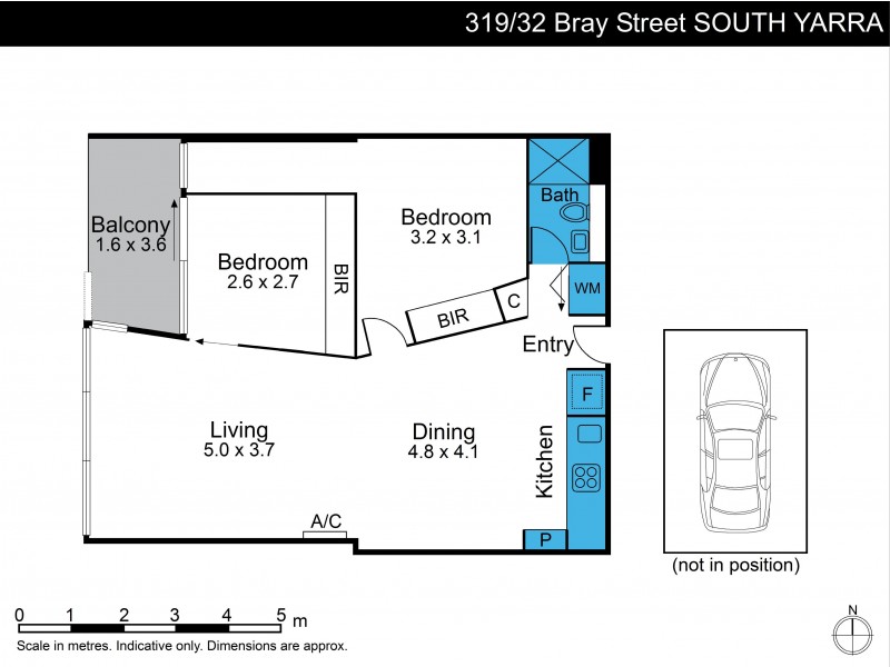 319/32 Bray Street, South Yarra VIC 3141 Floorplan