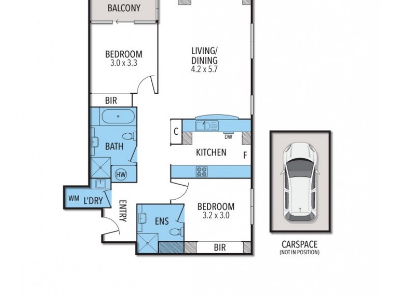 108/15 Queens Road, Melbourne VIC 3004 Floorplan