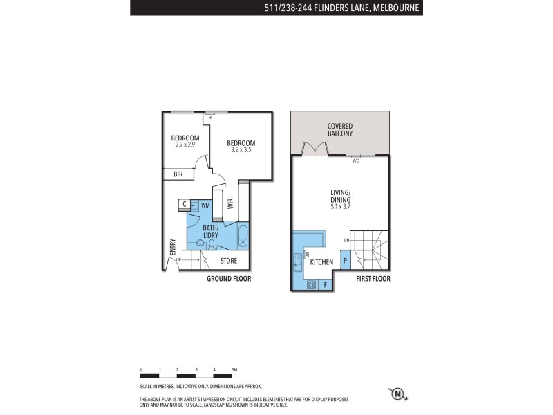 511/238-244 Flinders Lane, Melbourne VIC 3000 Floorplan