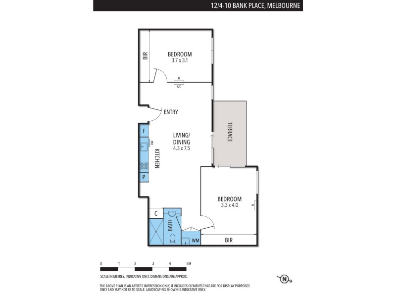 12/4-10 Bank Place, Melbourne VIC 3000 Floorplan