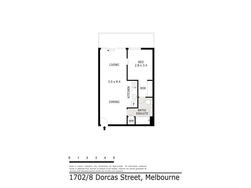 1702/8 Dorcas Street, Southbank VIC 3006 Floorplan