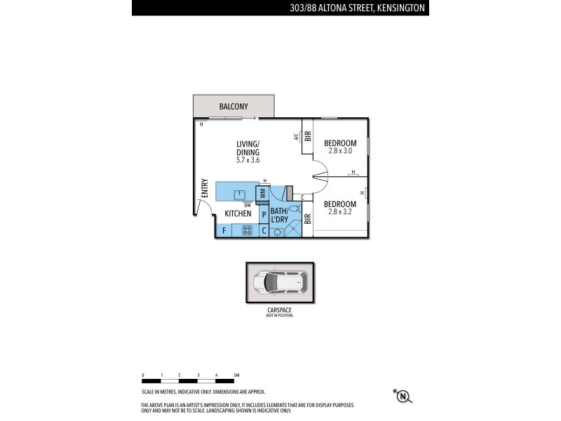 303/88 Altona Street, Kensington VIC 3031 Floorplan