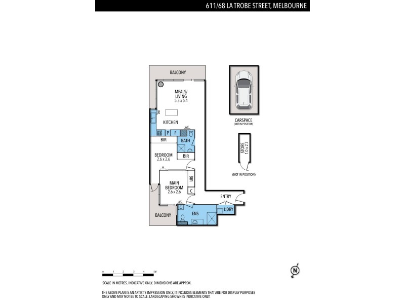 611/68 Latrobe Street, Melbourne VIC 3000 Floorplan