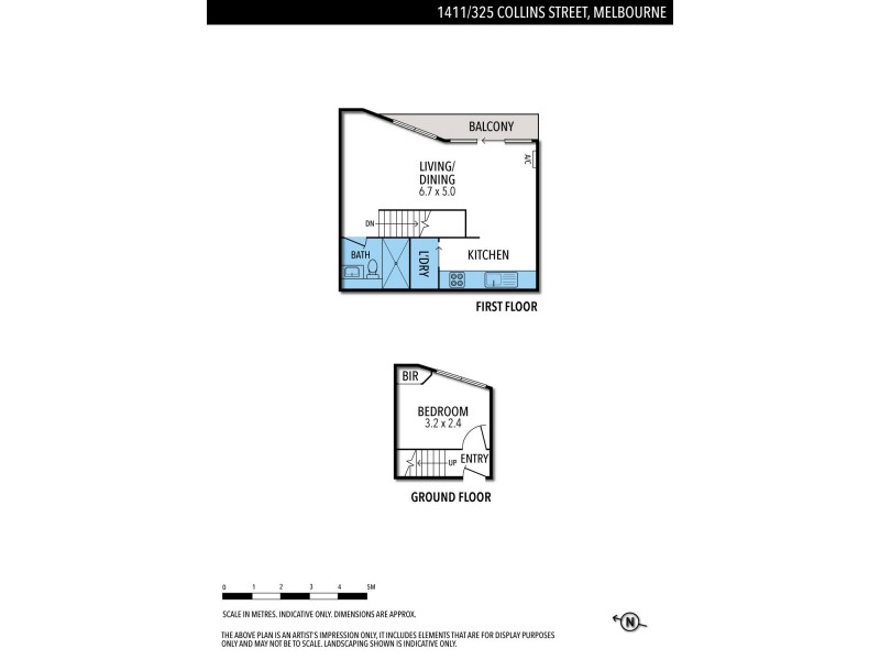 1411/325 Collins Street, Melbourne VIC 3000 Floorplan