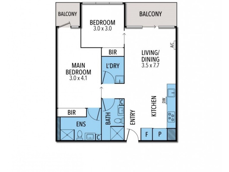 1408/35-47 Coventry Street, Southbank VIC 3006 Floorplan