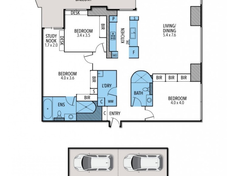 1811/7 Riverside Quay, Southbank VIC 3006 Floorplan