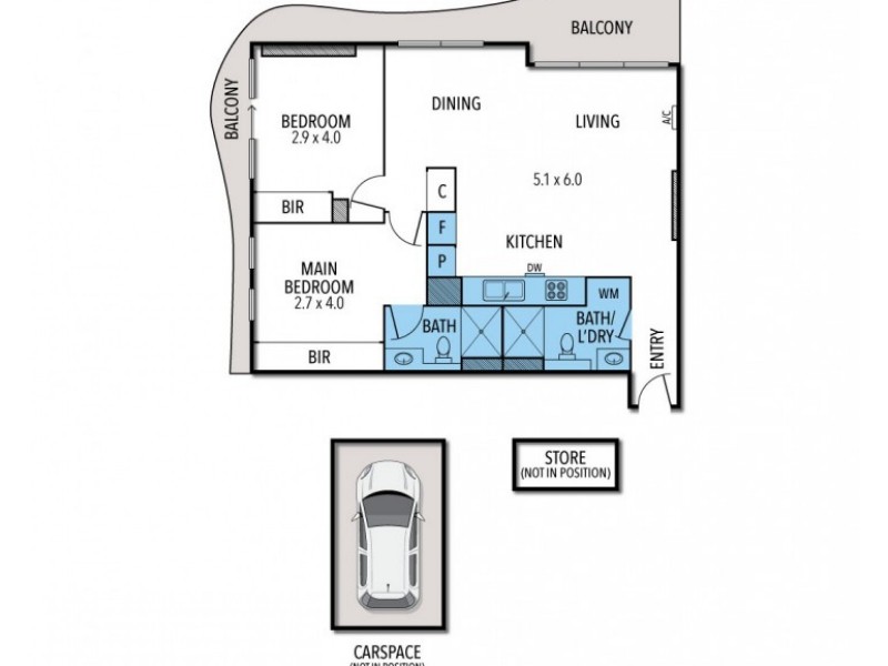 204/6 Acacia Place, Abbotsford VIC 3067 Floorplan