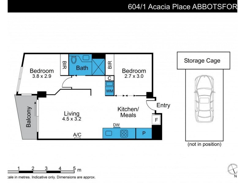 604/1 Acacia Place, Abbotsford VIC 3067 Floorplan