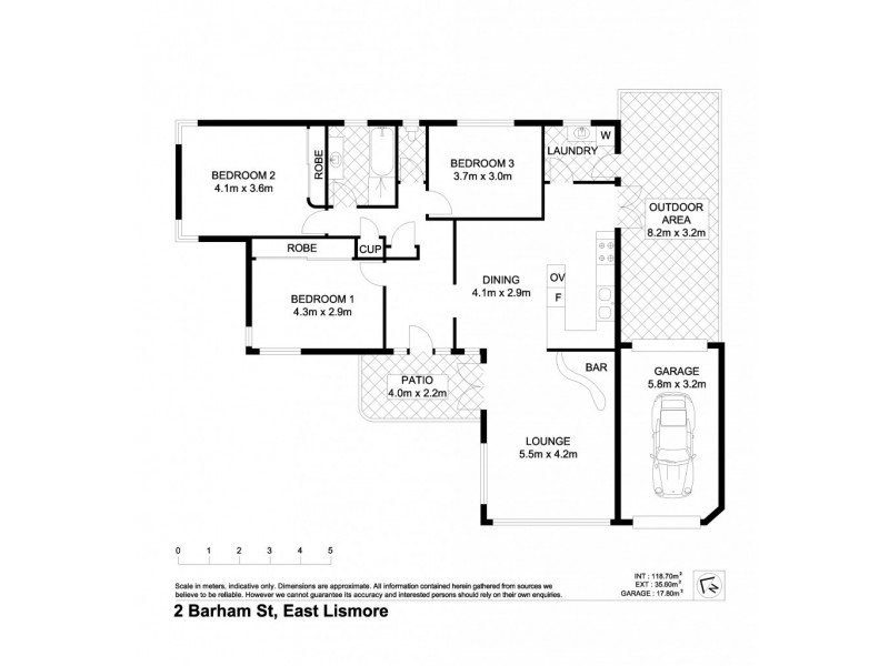 2 Barham Street, East Lismore NSW 2480 Floorplan