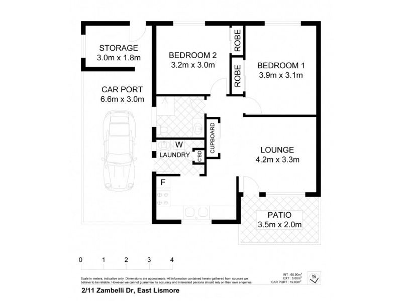 2/11 Zambelli Drive, East Lismore NSW 2480 Floorplan