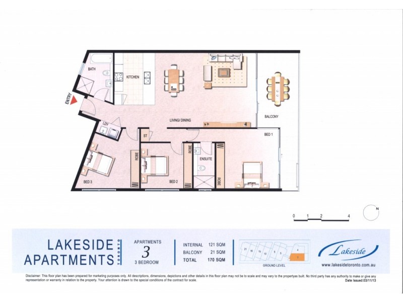 3/94 Brighton Avenue, Toronto NSW 2283 Floorplan