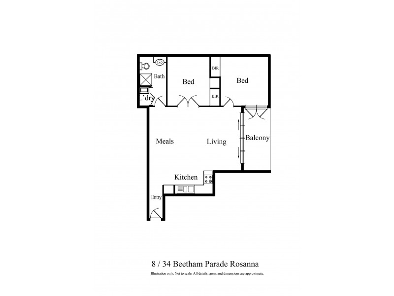 8/34 Beetham Parade, Rosanna VIC 3084 Floorplan
