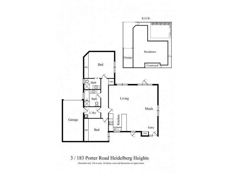 3/183 Porter Road, Heidelberg Heights VIC 3081 Floorplan