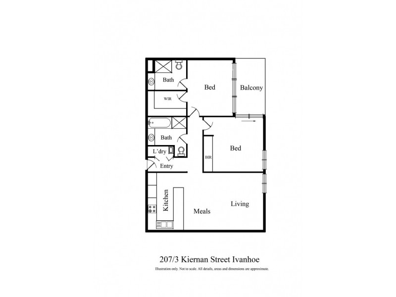 207/3 Kiernan Avenue, Ivanhoe VIC 3079 Floorplan