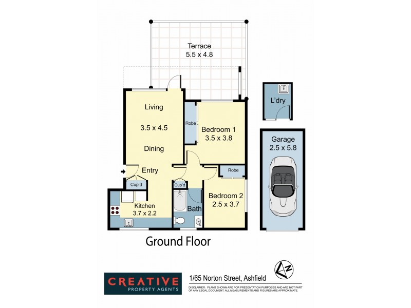 1/ 65 Norton Street, Ashfield NSW 2131 Floorplan