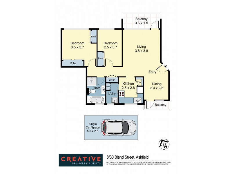 8/30 Bland Street, Ashfield NSW 2131 Floorplan