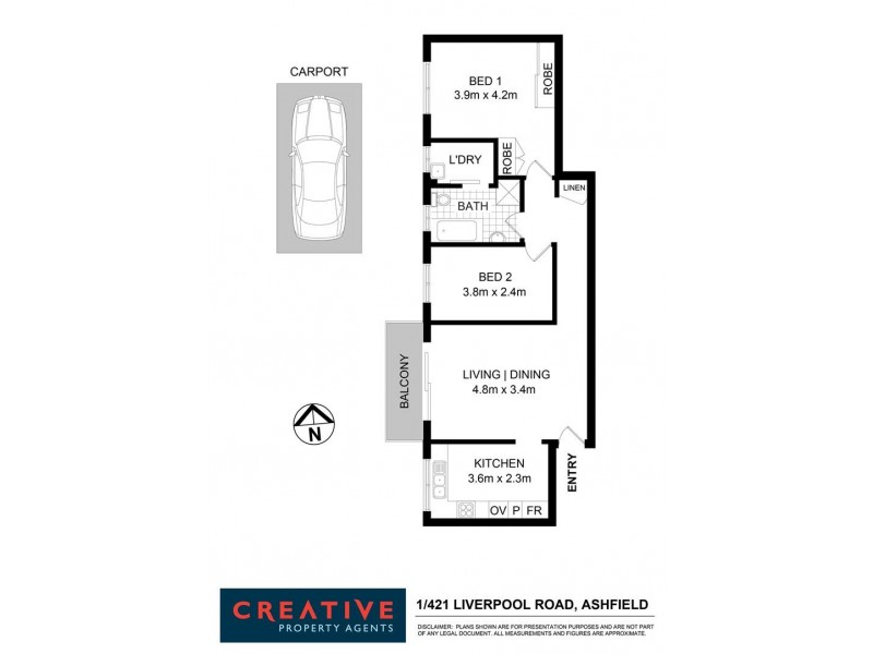 1/421 Liverpool Road, Ashfield NSW 2131 Floorplan
