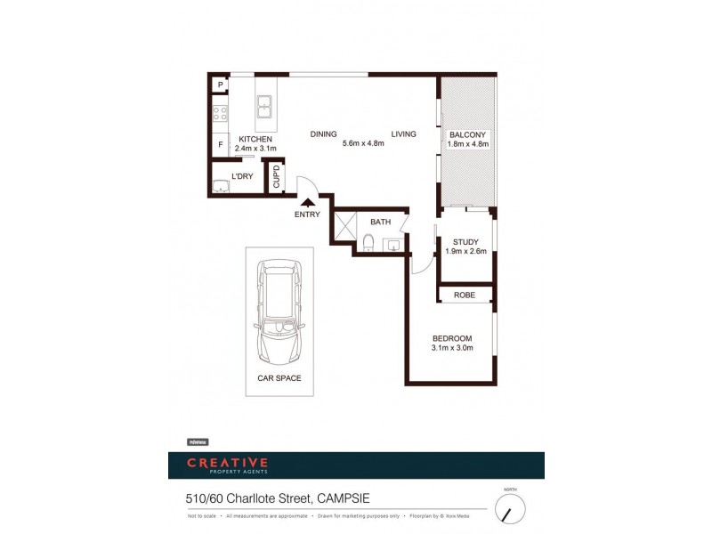 510/60 Charlotte Street, Campsie NSW 2194 Floorplan