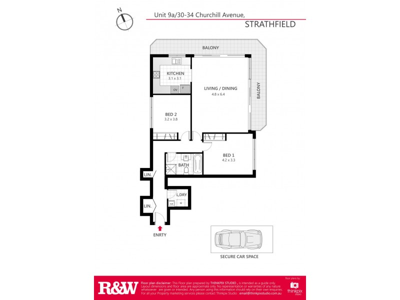 9a/30-34 CHURCHILL AVENUE, Strathfield NSW 2135 Floorplan
