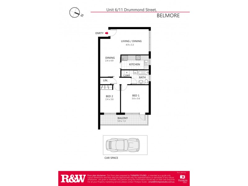 6/11 DRUMMOND STREET, Belmore NSW 2192 Floorplan