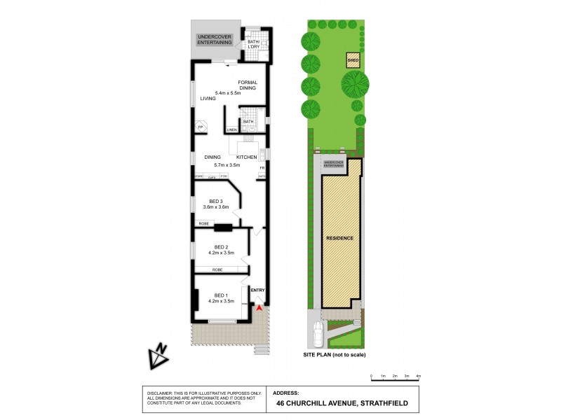 46 CHURCHILL AVE, Strathfield NSW 2135 Floorplan