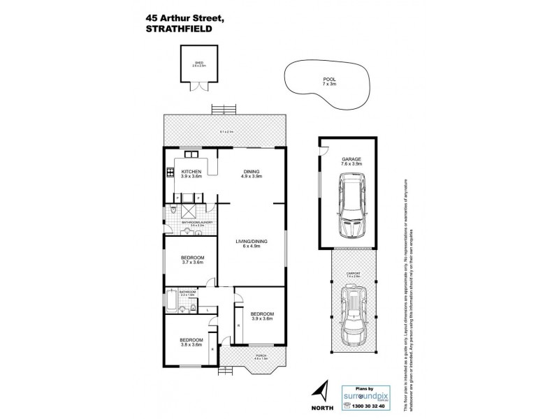 45 ARTHUR STREET, Strathfield NSW 2135 Floorplan