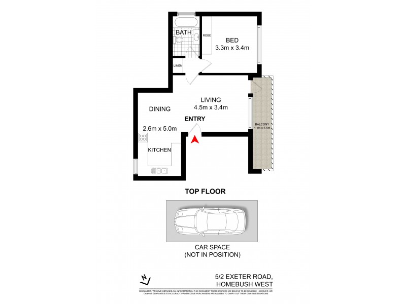 5/2 EXETER ROAD, Homebush West NSW 2140 Floorplan