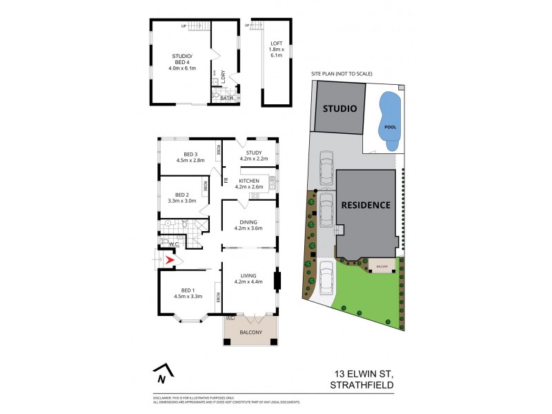 13 ELWIN STREET, Strathfield NSW 2135 Floorplan