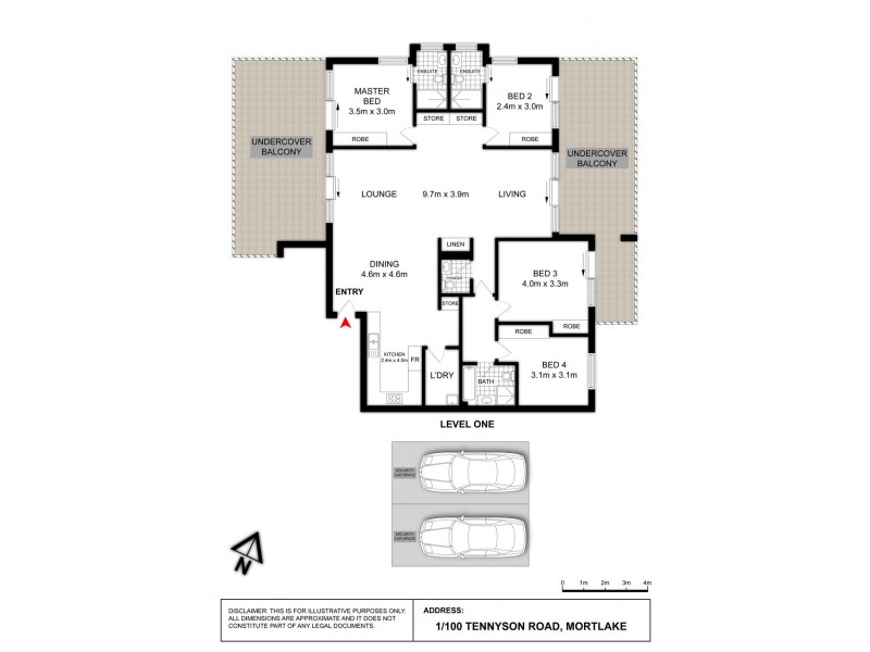 1/ 100 TENNYSON RD, Mortlake NSW 2137 Floorplan