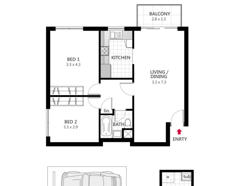 42/90-94 WENTWORTH ROAD, Burwood NSW 2134 Floorplan