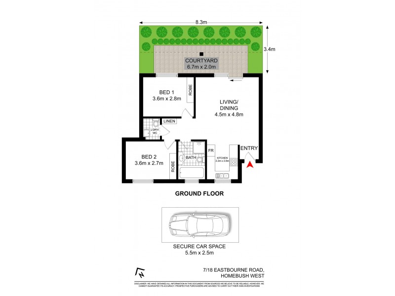 7/18 Eastbourne Road, Homebush West NSW 2140 Floorplan