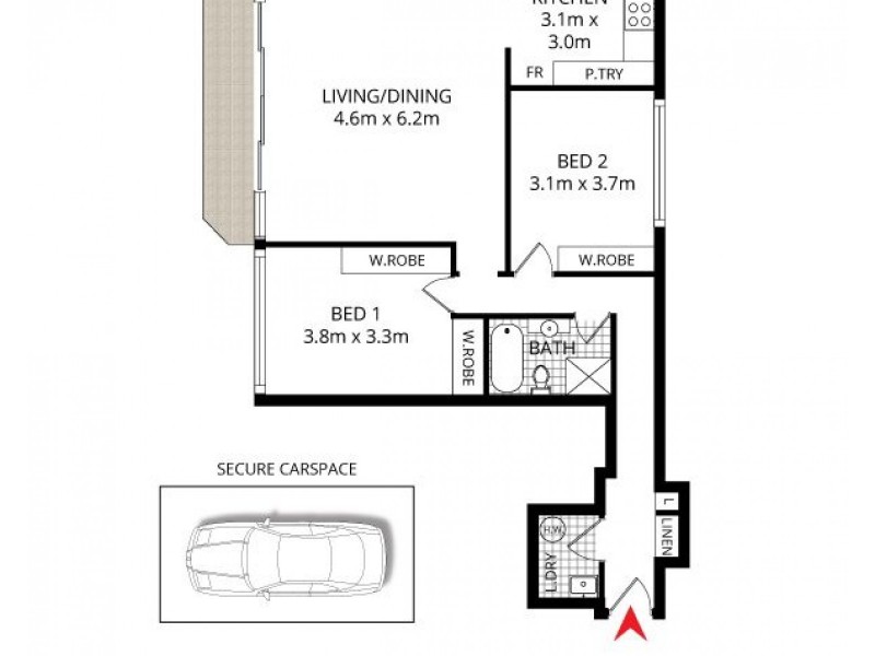 8d/30-34 CHURCHILL, AVENUE, Strathfield NSW 2135 Floorplan