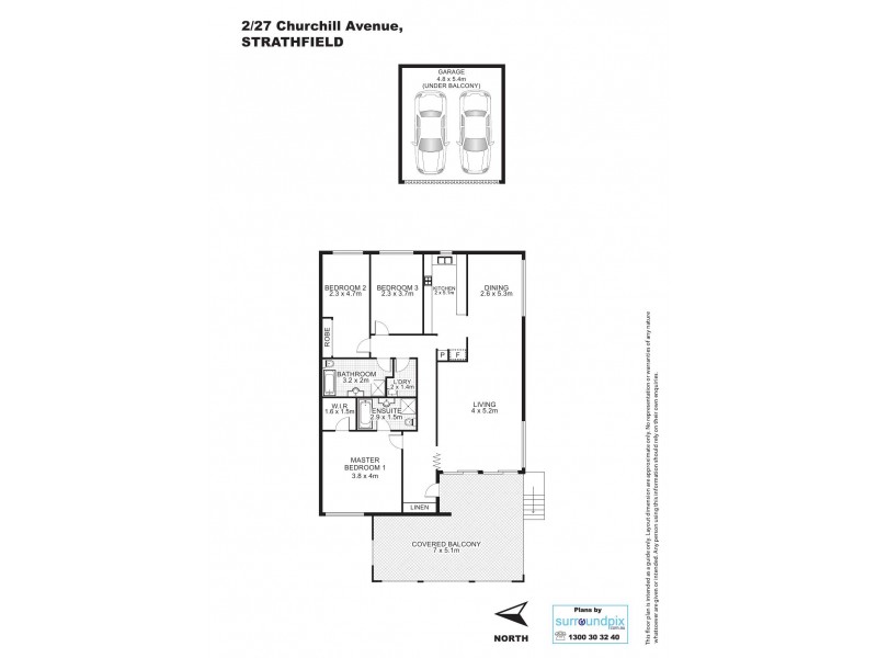 2/27 CHURCHILL AVENUE, Strathfield NSW 2135 Floorplan