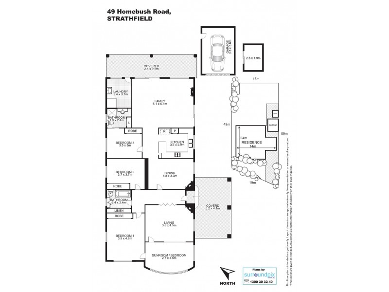 49 HOMEBUSH ROAD, Strathfield NSW 2135 Floorplan