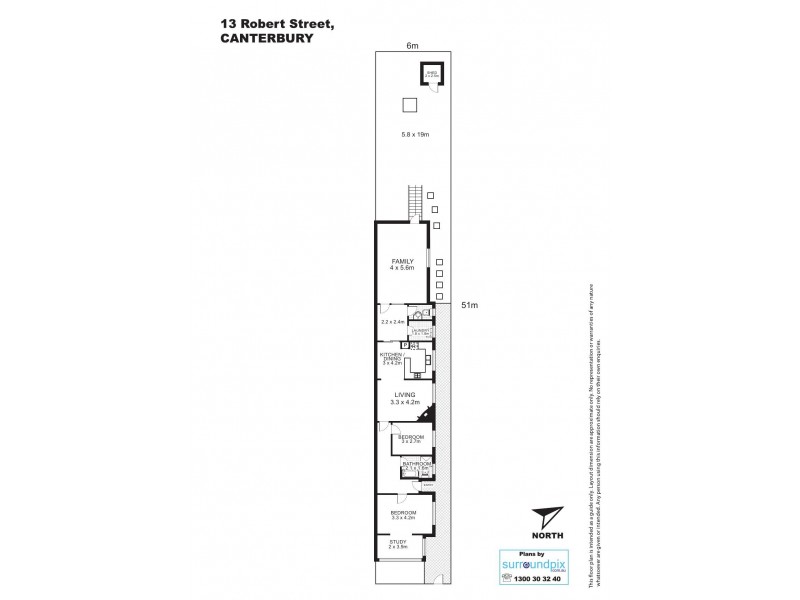 13 ROBERT STREET, Canterbury NSW 2193 Floorplan