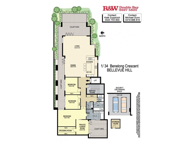 1/34 Benelong Crescent, Bellevue Hill NSW 2023 Floorplan